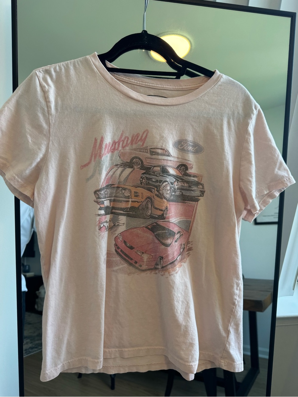 Lucky Brand Light Pink Ford Logo Tee